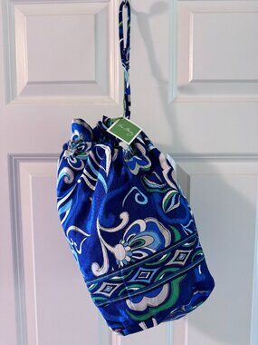 New with Tags (NWT) Vera Bradley Ditty Bag in Mediterranean Blue - Retired 2010